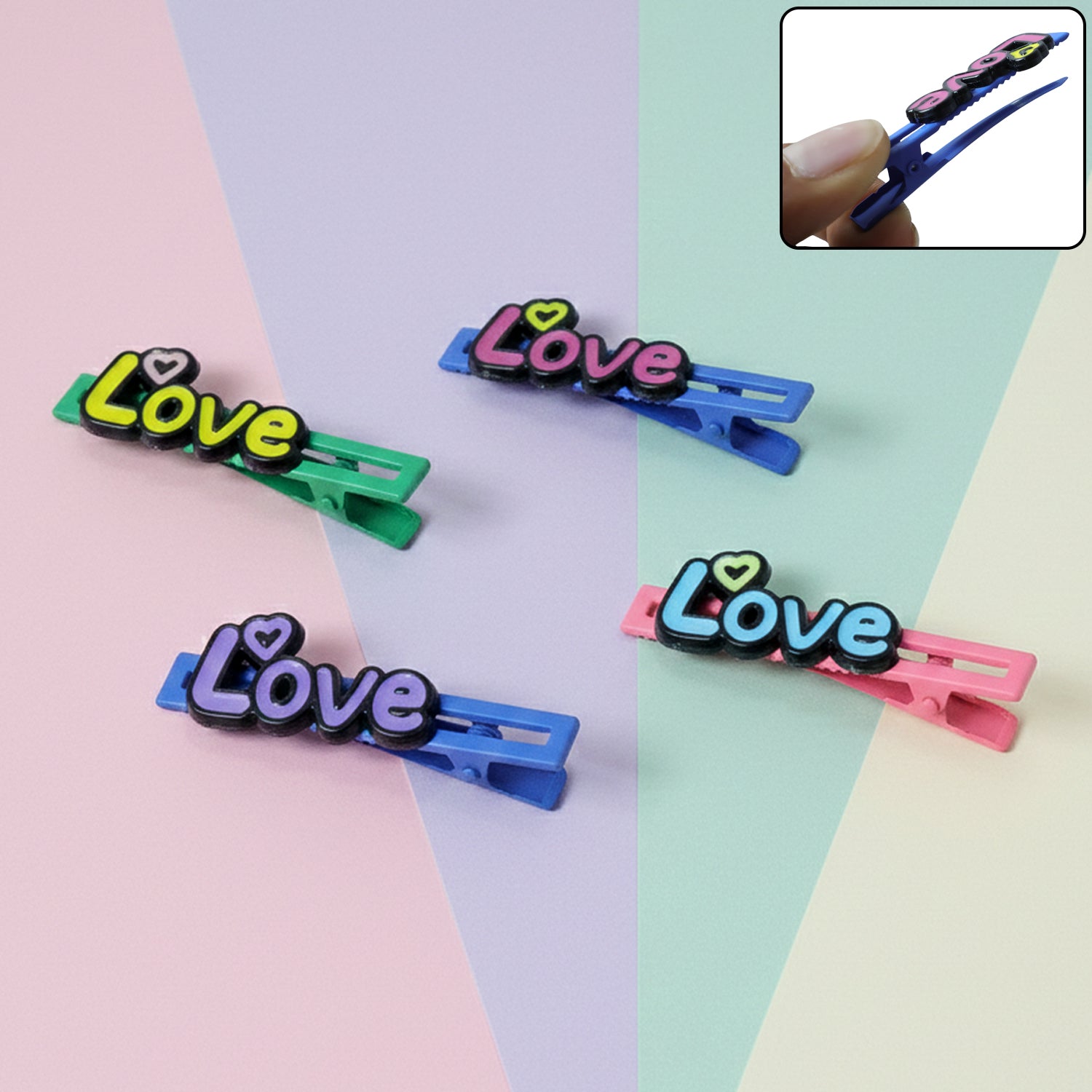 Decorative Hair Clip Set (4 Pc)