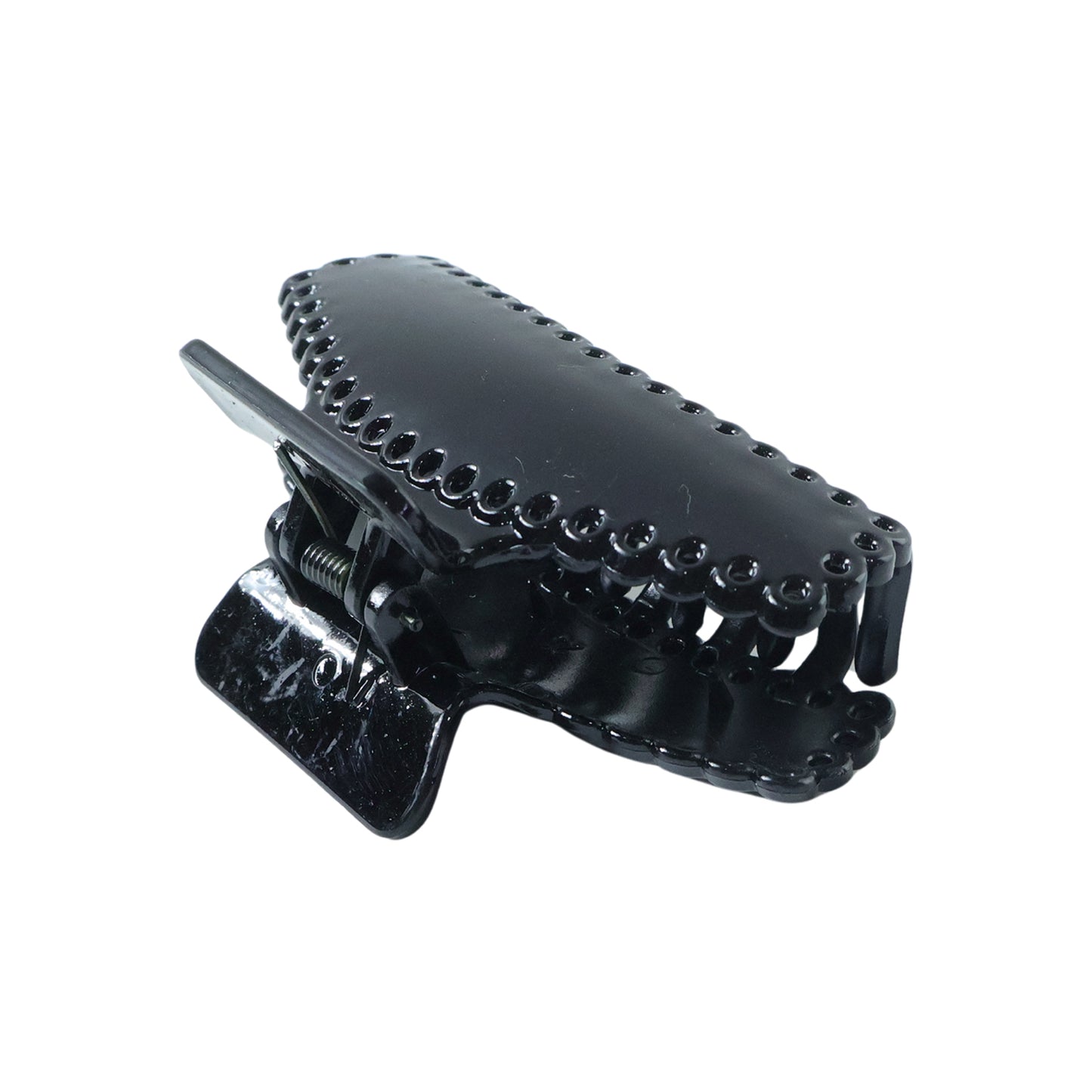 Non-slip black hair claw clip for secure hold