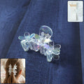 Elegant Transparent Floral Hair Claw – Stylish Secure Hold for Women