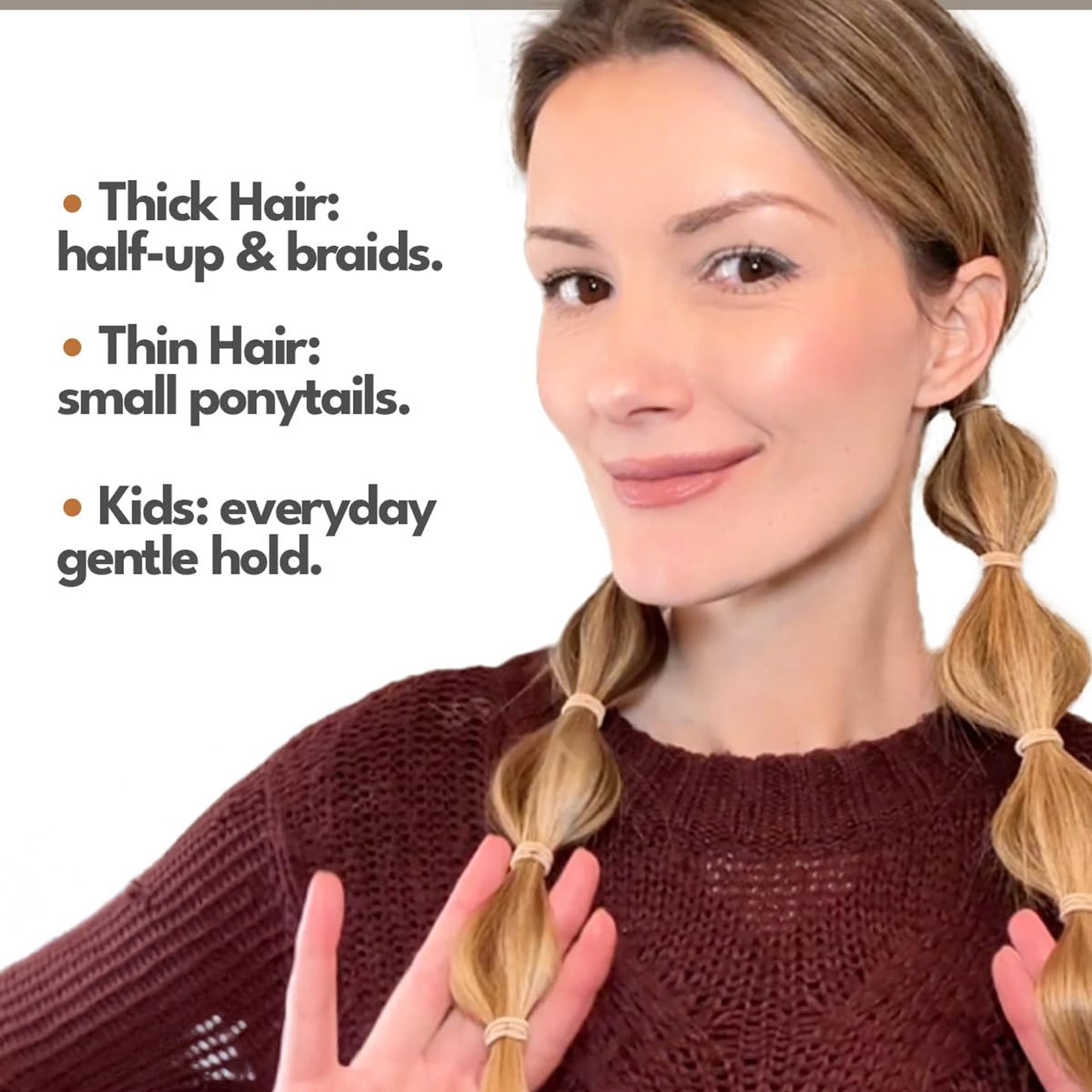 Soft rubber hair bands in mixed colors