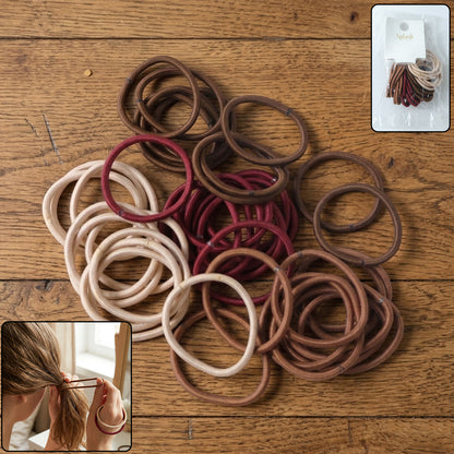 Set of mixed color soft elastic hair bands