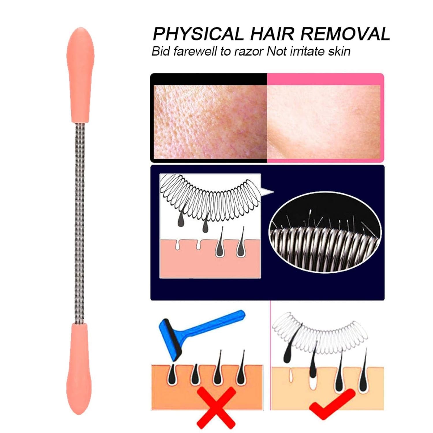 Facial Hair Remover Spring Tool for Women (1 Pc)