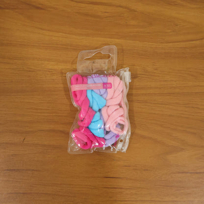 Multicolor Elastic Hair Ties in Use