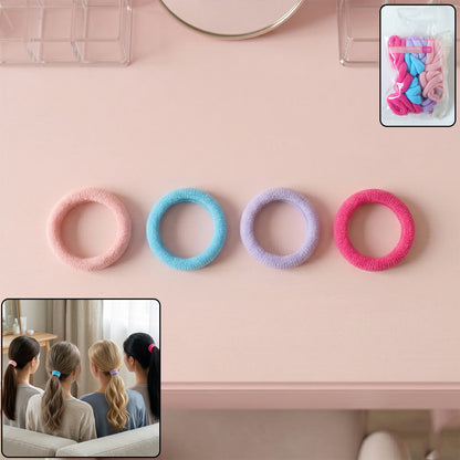 Multicolor Soft Elastic Hair Bands Set