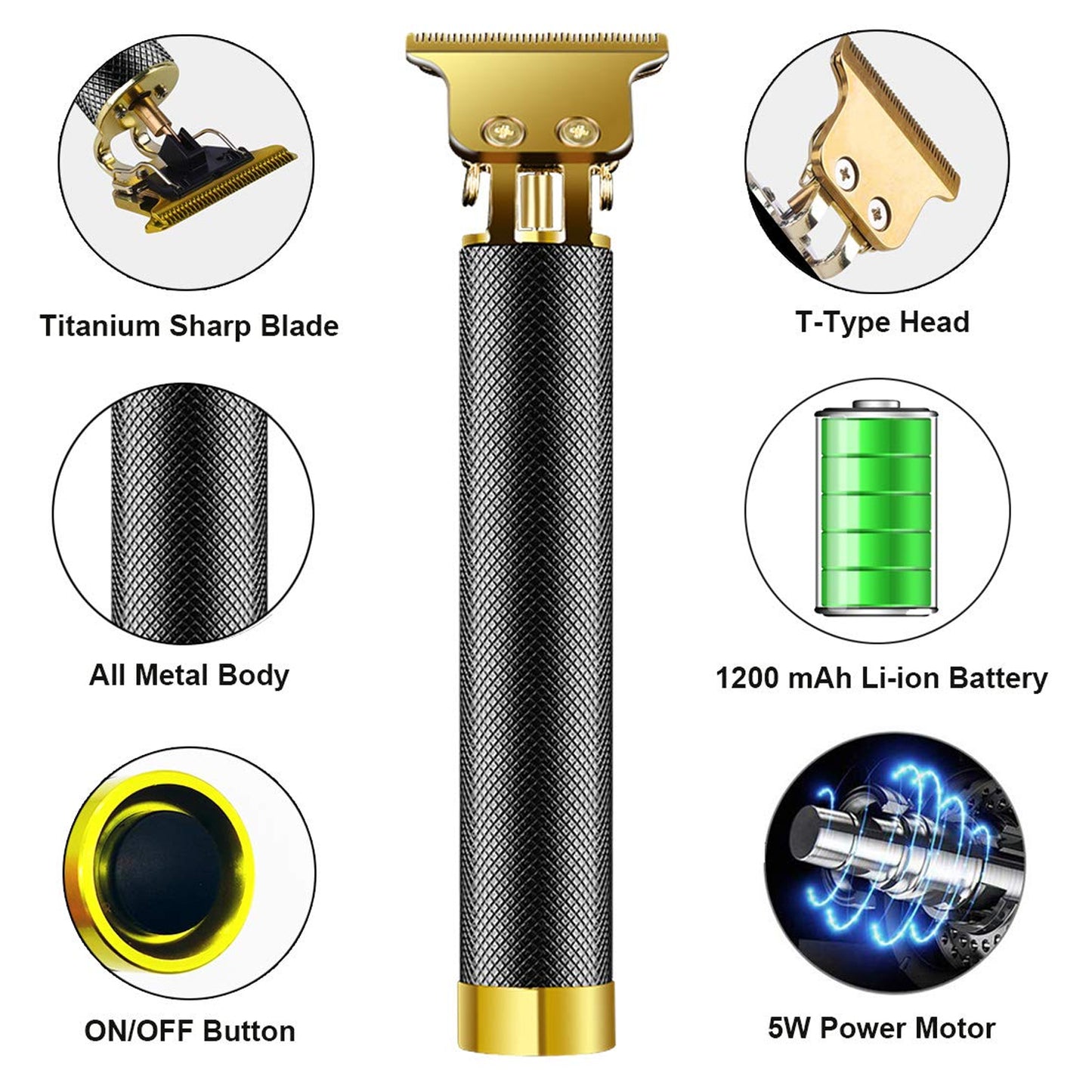 Professional Cordless Rechargeable Hair Trimmer for Men