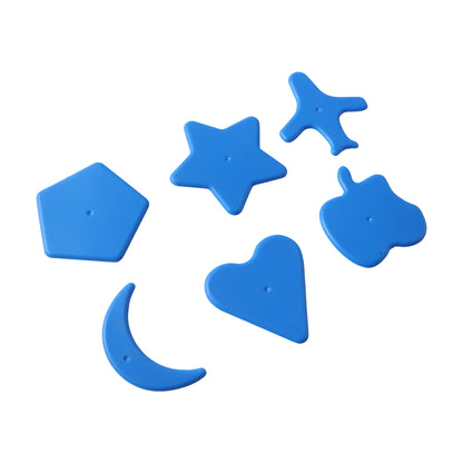 Complete puzzle set with colorful blocks