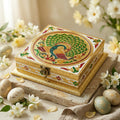 Jewelry Box – Handcrafted Peacock Design with Golden Finish