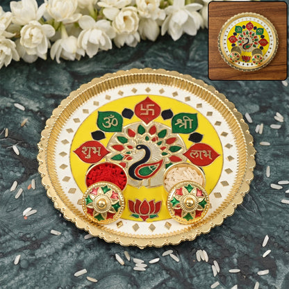Divine Ganesha Backflow Fountain & Auspicious Puja Thali Gift Set