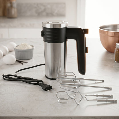 Electric Hand Mixer 500W with Beaters Dough Hooks for Cake and Baking (1 Pc)