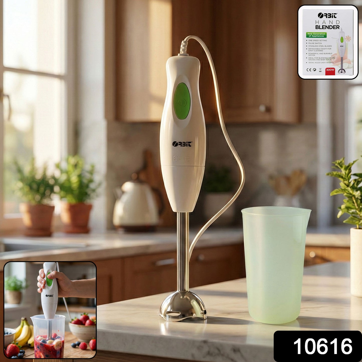 Orbit Electric Hand Blender with Stainless Steel Blade (1 Pc)