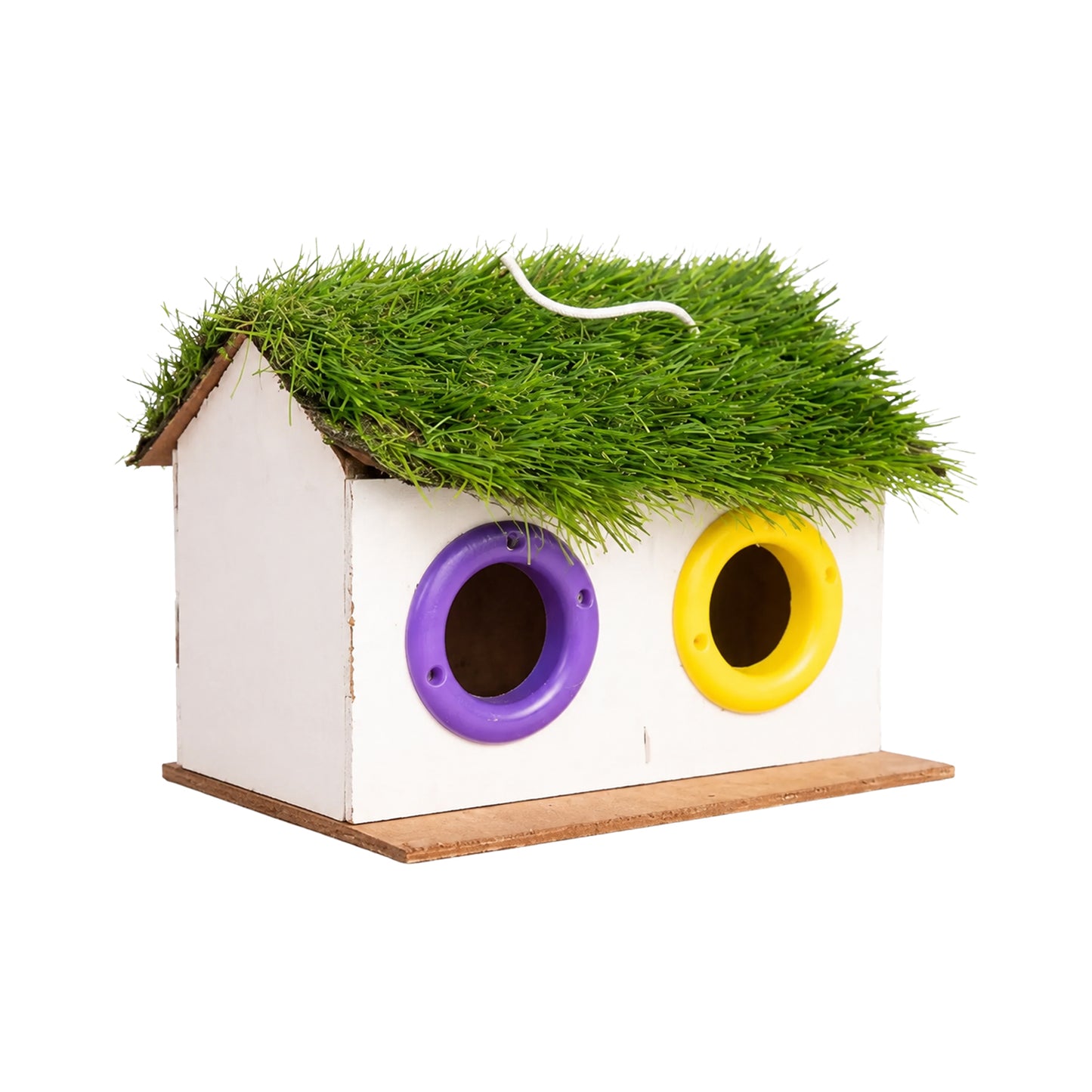 Lightweight wooden bird house for garden decoration
