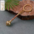 Jai Shree Ram Keychain – Durable Golden Metal Design