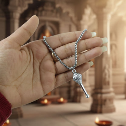 Lord Hanuman Gada Pendant With Chain (1 Pc)