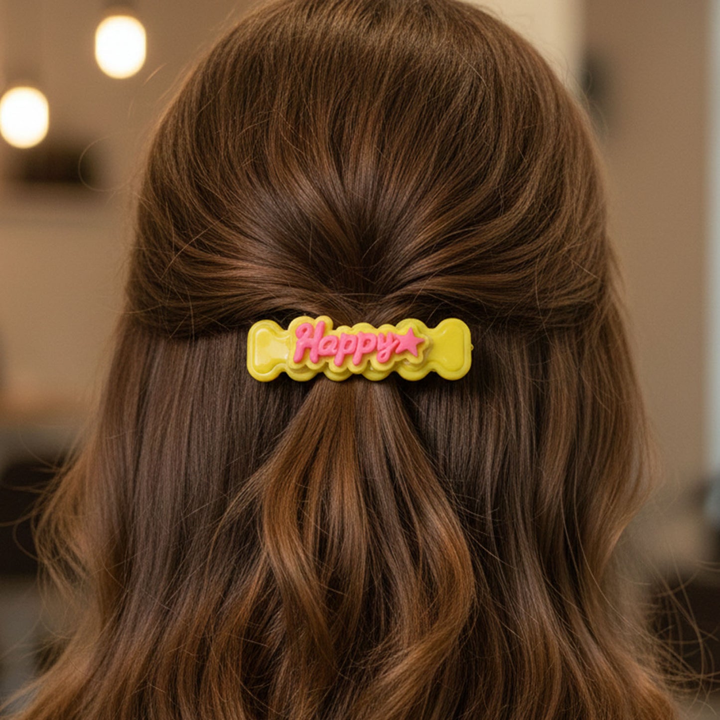 Happy Bone-Shaped Hair Clips Set