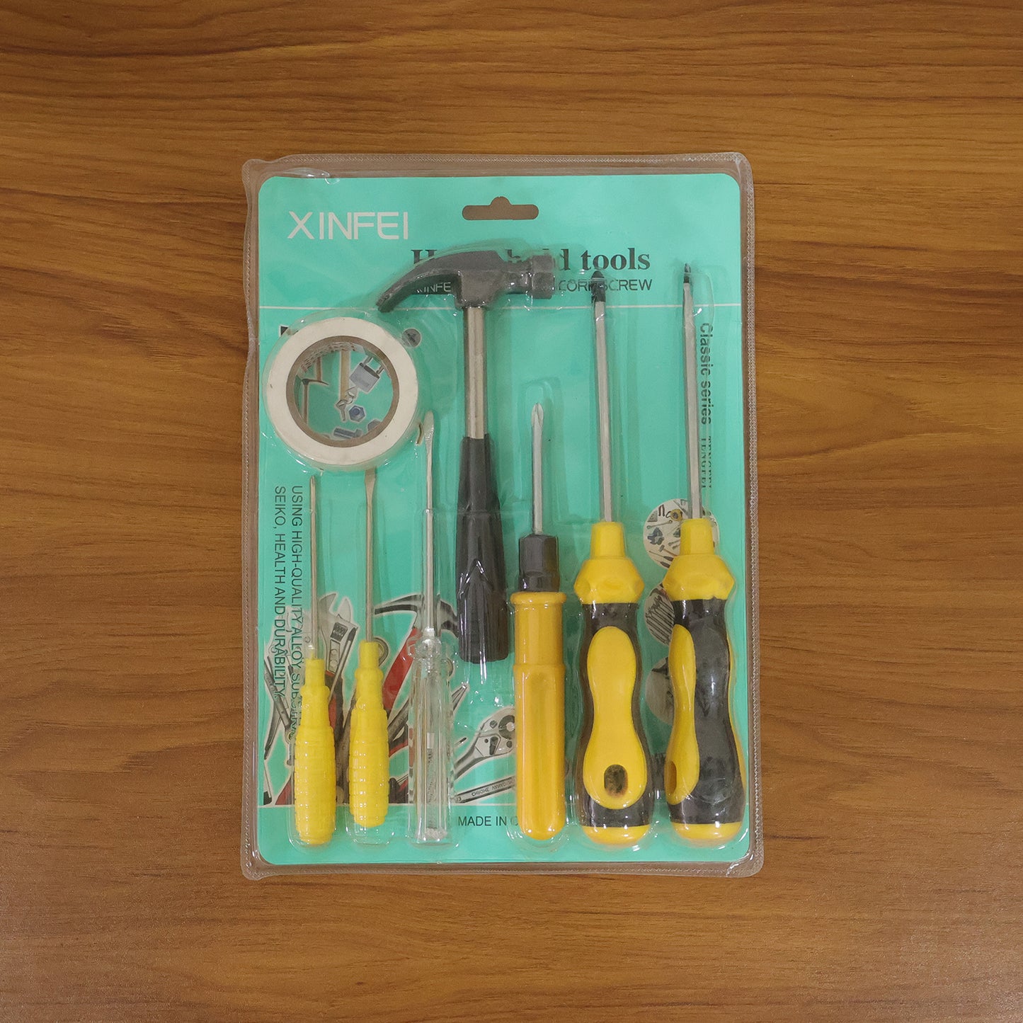 8 In 1 Hand Tool Kit Set, Screwdriver Hammer Repair Tool Kit (1 Set,  Mix Color Tap)