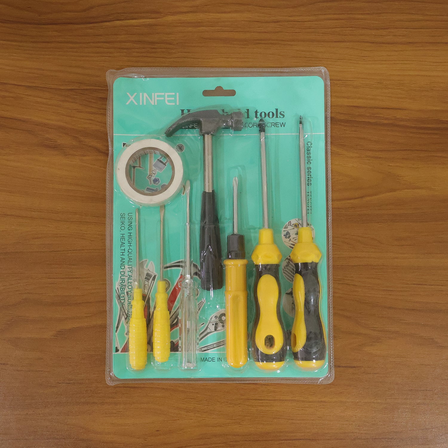 8 In 1 Hand Tool Kit Set, Screwdriver Hammer Repair Tool Kit (1 Set,  Mix Color Tap)