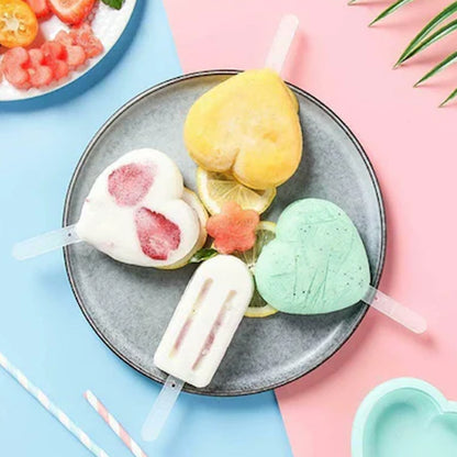 Heart design popsicle molds for freezer