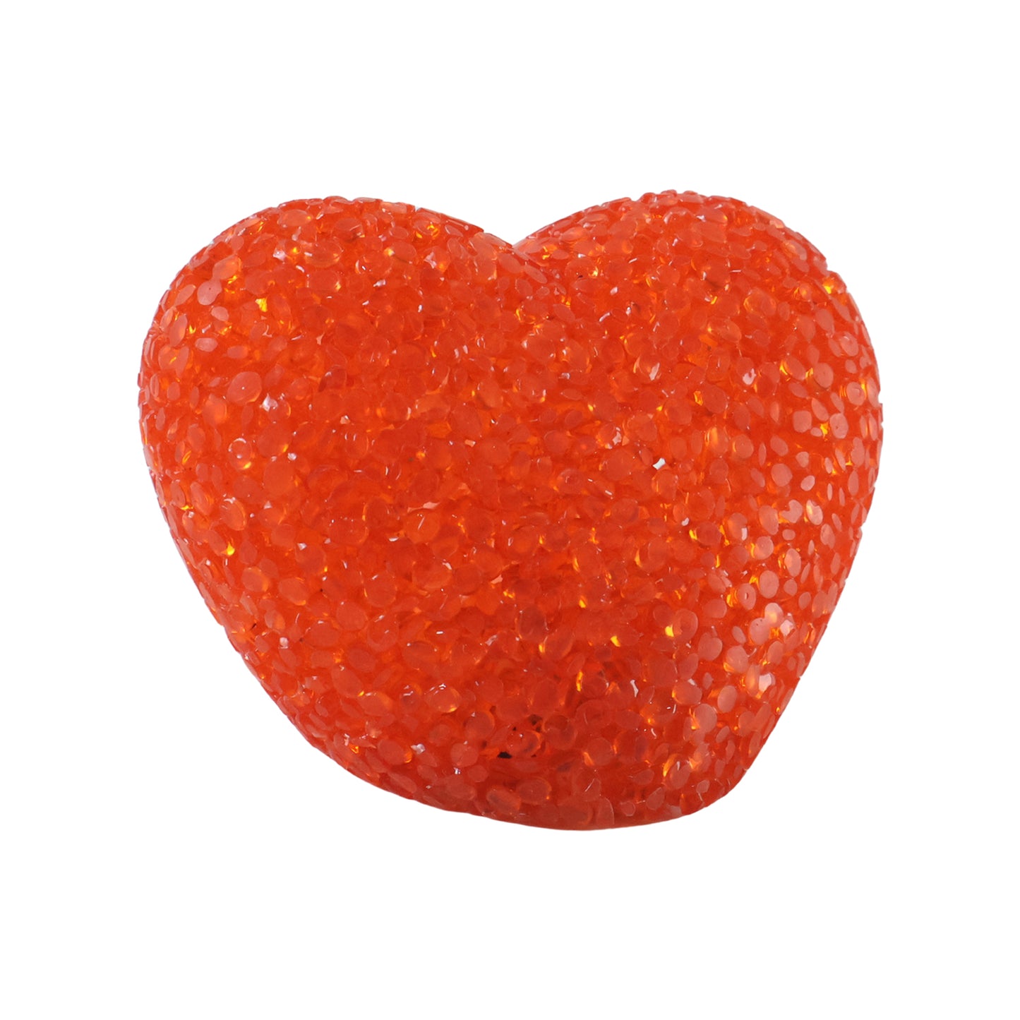 Heart Shape LED Night Lamp Crystal Texture Soft Red Glow Light (1 Pc)