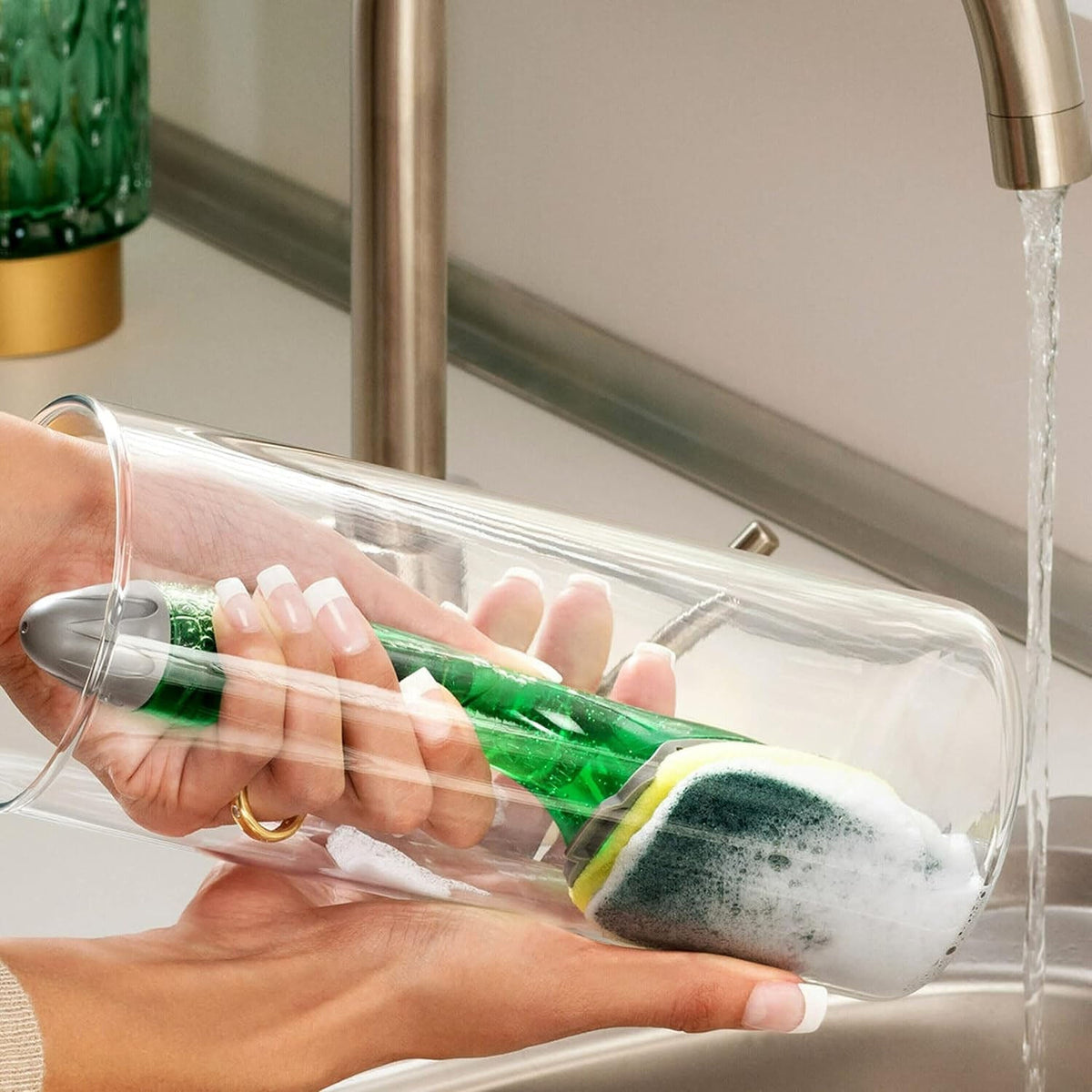 Kitchen Sink Utility Combo – Flexible Faucet Sprayer, Drain Basket, Soap Caddy & Dish Brush