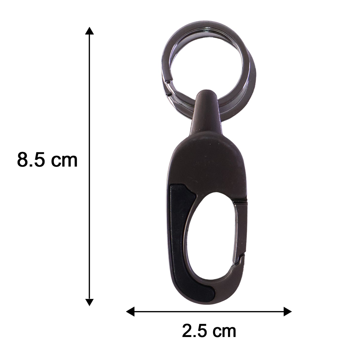 Premium Metal Keychain with Carabiner Clip for Car & Bike Keys