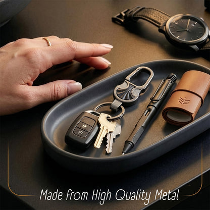 Stylish Metal Key Holder Keychain with Secure Lock Clip 1 Pc