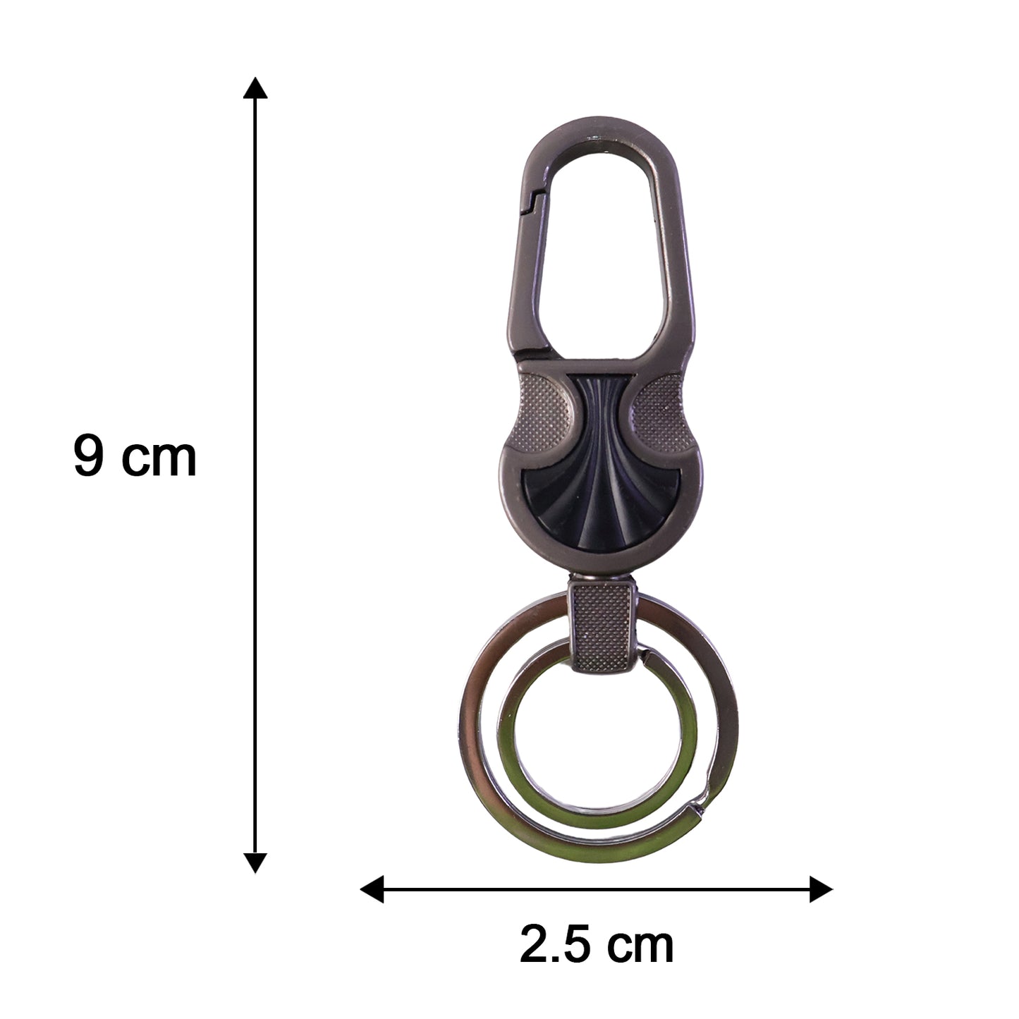 Stylish Metal Key Holder Keychain with Secure Lock Clip 1 Pc