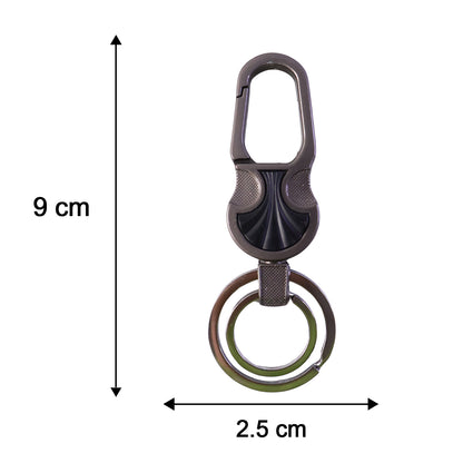 Stylish Metal Key Holder Keychain with Secure Lock Clip 1 Pc