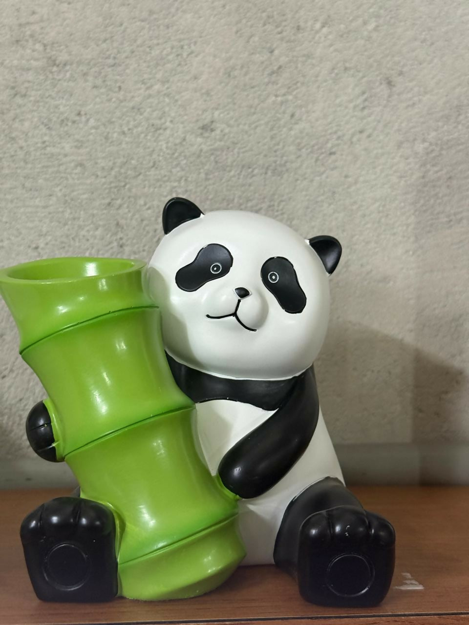 Panda Pen Holder with Bamboo Design Cute Desk Organizer for Kids & Study Table