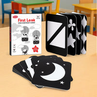 High-Contrast Flash Cards & Dual-Sided Flip Book for Newborns