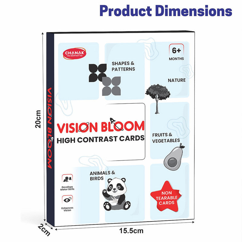 High Contrast Flash Cards for Babies - Shapes, Animals, Fruits, & More