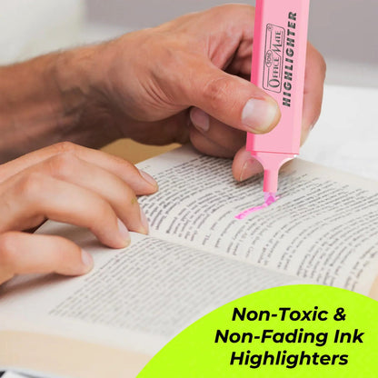 OfficeMate Highlighter Pen Set – Pack of 5 Bright & Smooth Colours for Study, Office & Creative Work