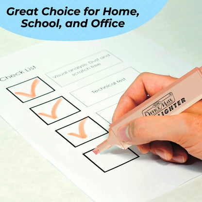 Officemate Highlighter Pen Set – Pack of 5 Bright & Smooth Colours for Study, Office & Creative Work