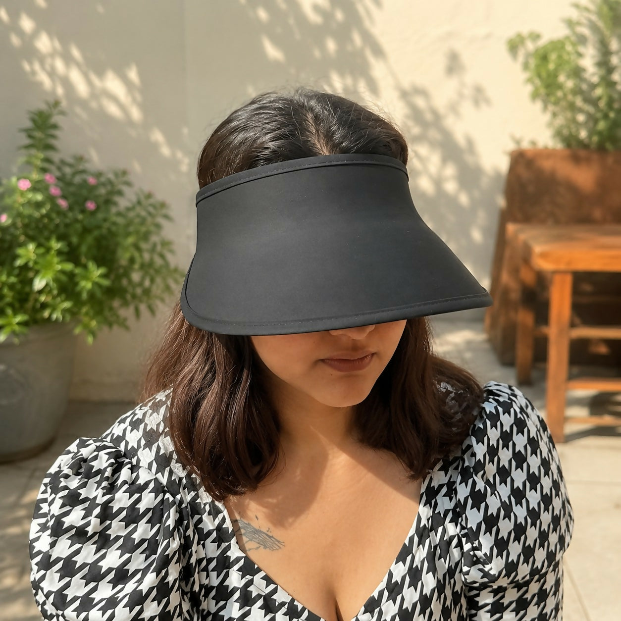 Adjustable Wide Brim Women’s UV Protection Sun Visor Cap