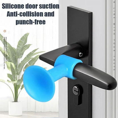 Safety bumper protecting wall from door handle impact