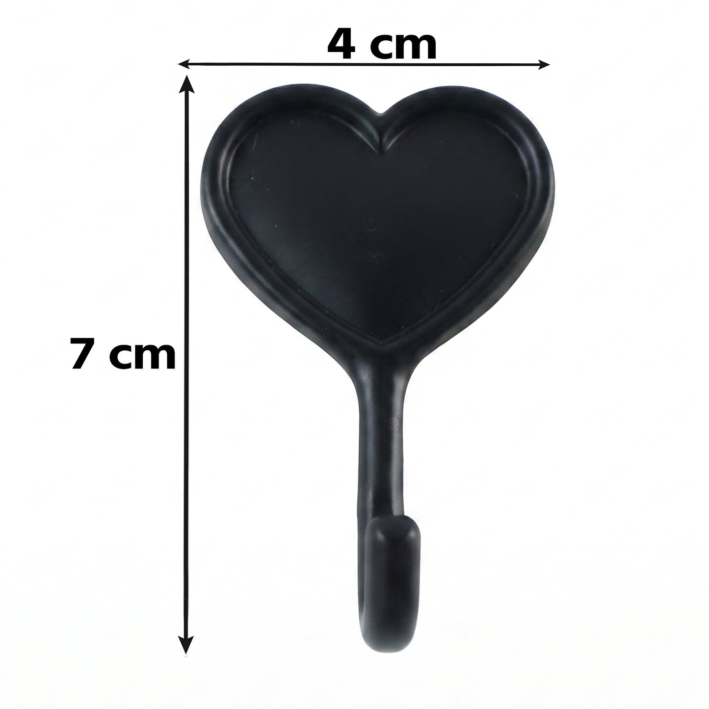 Heavy Duty Self Adhesive Wall Hook Heart Shape Key and Scarf Hanger (1 Pc)