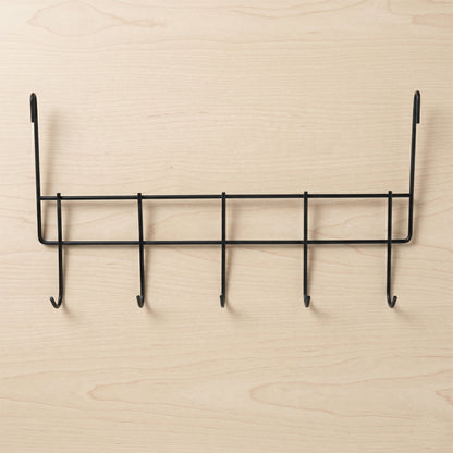 Premium Over The Door Metal 5 Hook Rack 1 Pc