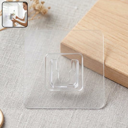 DeoDap Transparent Waterproof Heavy Duty Self-Adhesive Wall Hook
