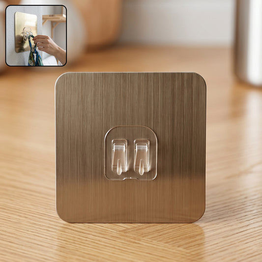 Self adhesive plastic wall hook