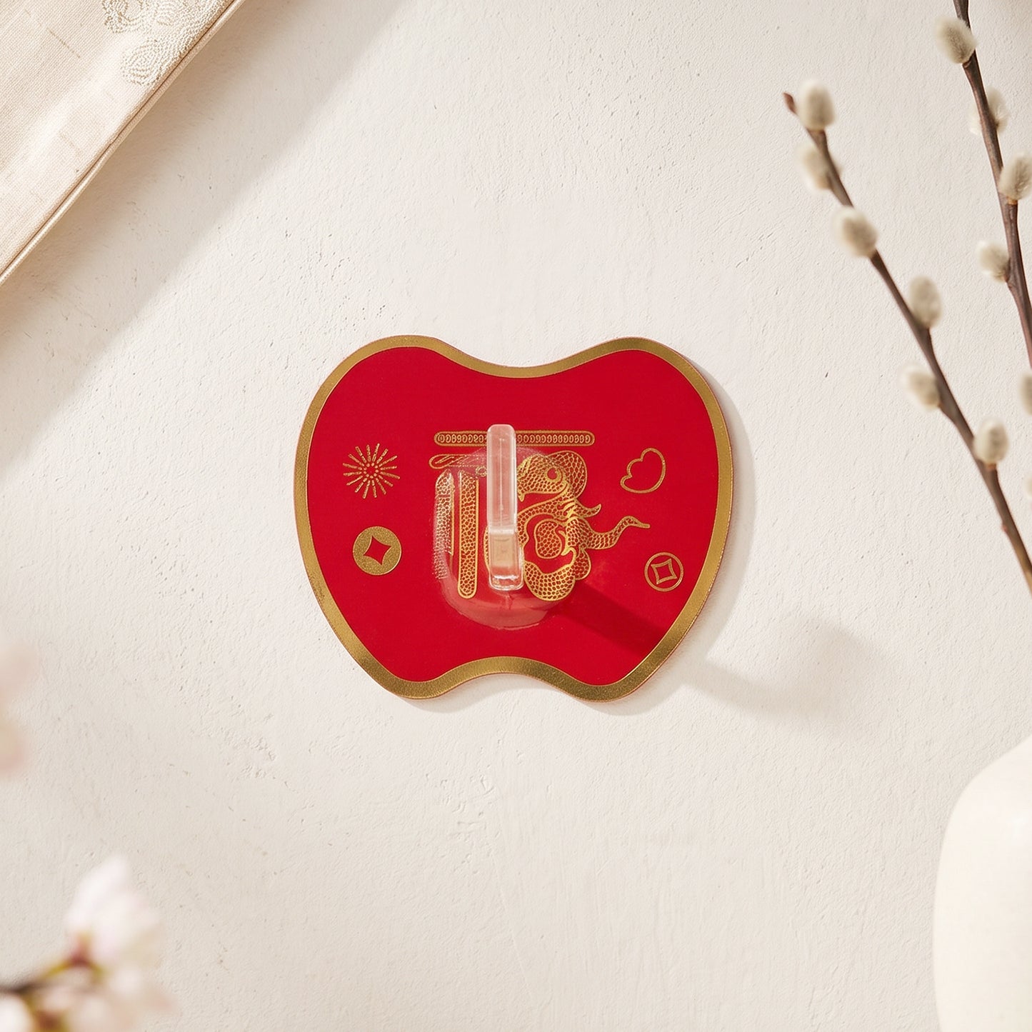 Self Adhesive Wall Hook, Decorative Strong Sticky Hook for Keys (1 Pc)