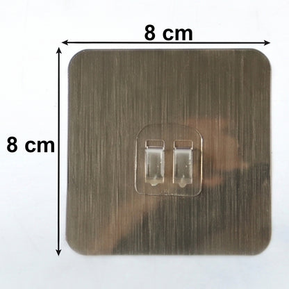 Self-Adhesive Plastic Wall Hook Punch-Free Strong Hanging Holder 8x8 cm (1 Pc)