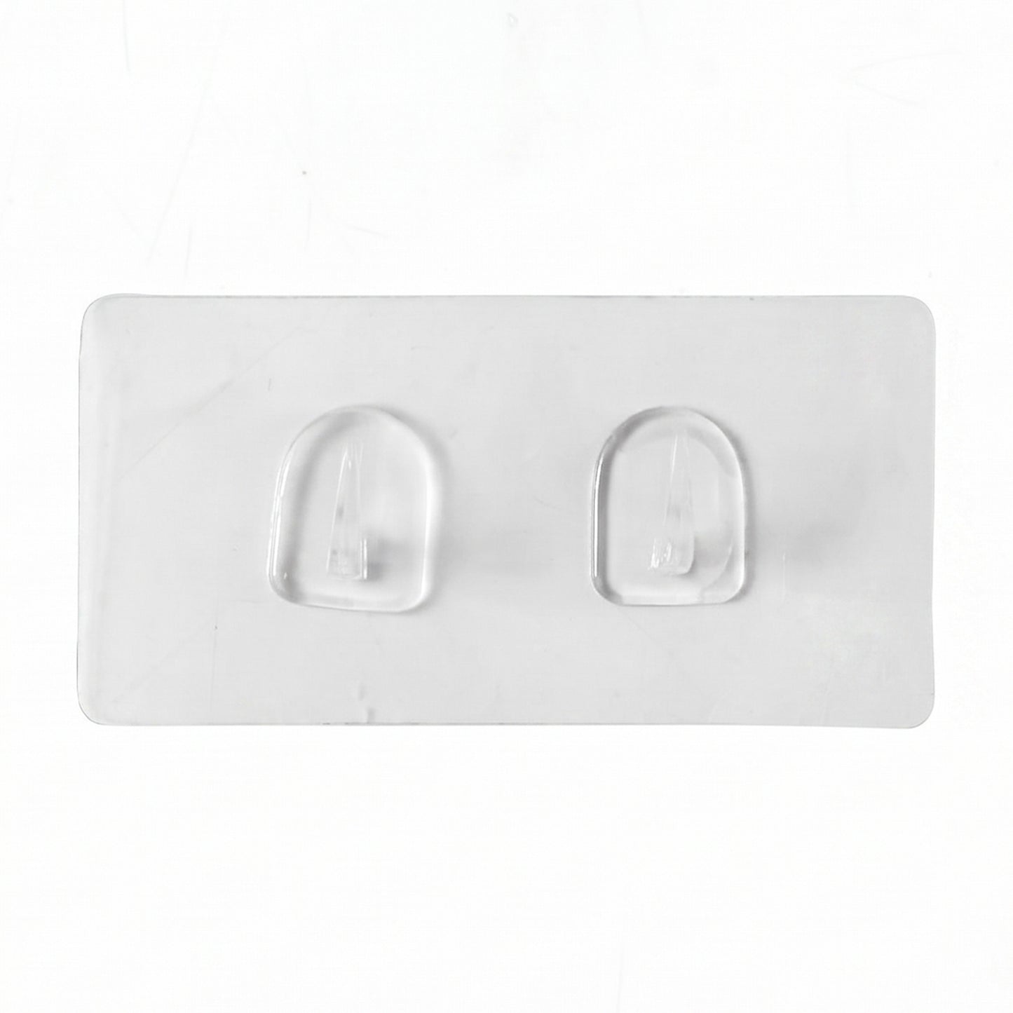 Transparent 2 Hook Adhesive Wall Mount