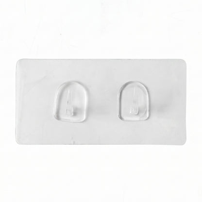 Transparent 2 Hook Adhesive Wall Mount
