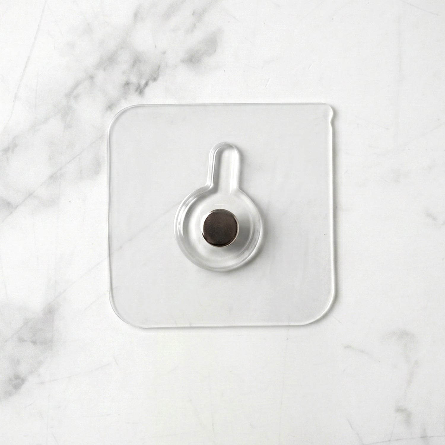 Transparent stick-on wall hook