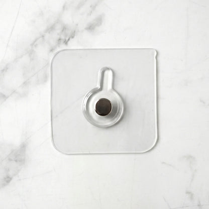 Transparent stick-on wall hook