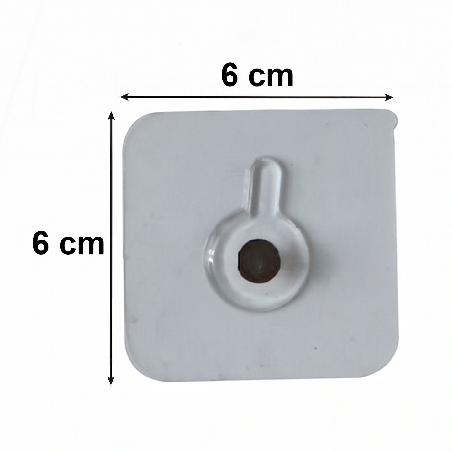 Clear self-adhesive wall hook
