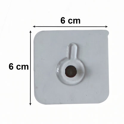 Clear self-adhesive wall hook