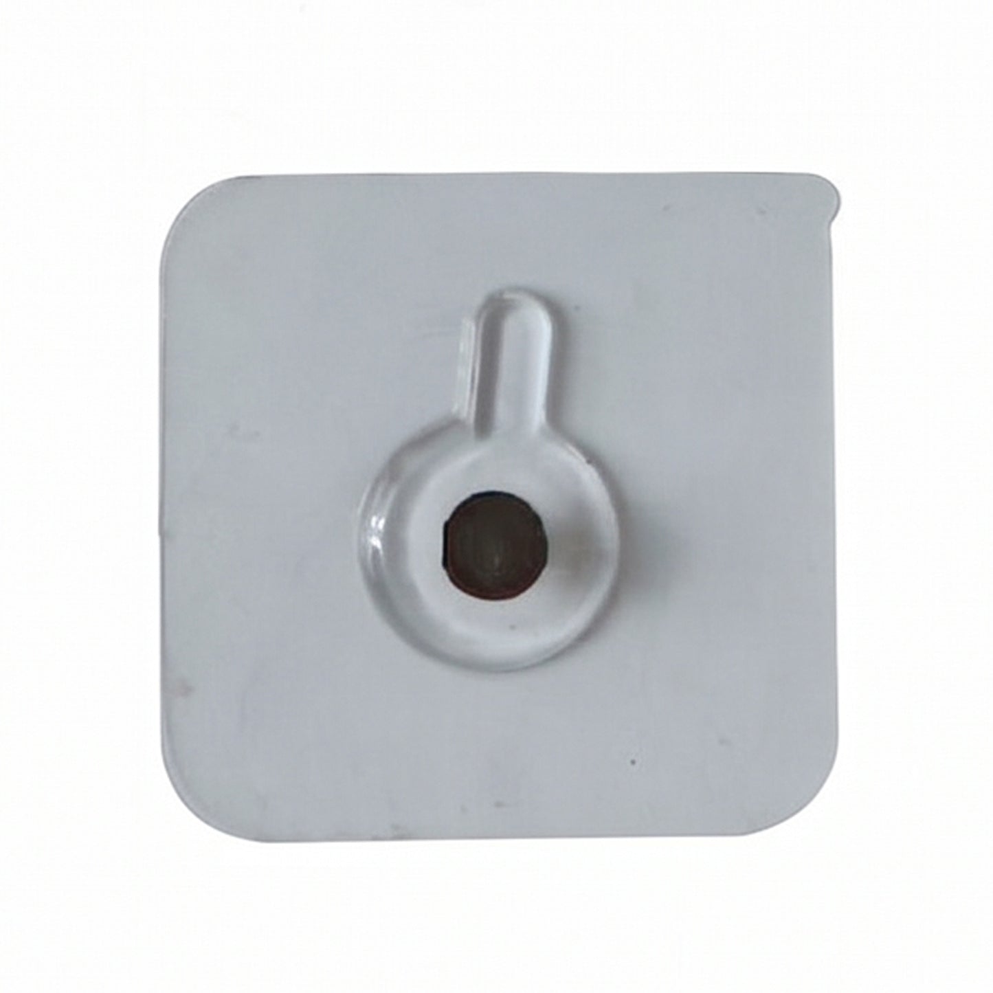Transparent adhesive wall hook supporting a bag