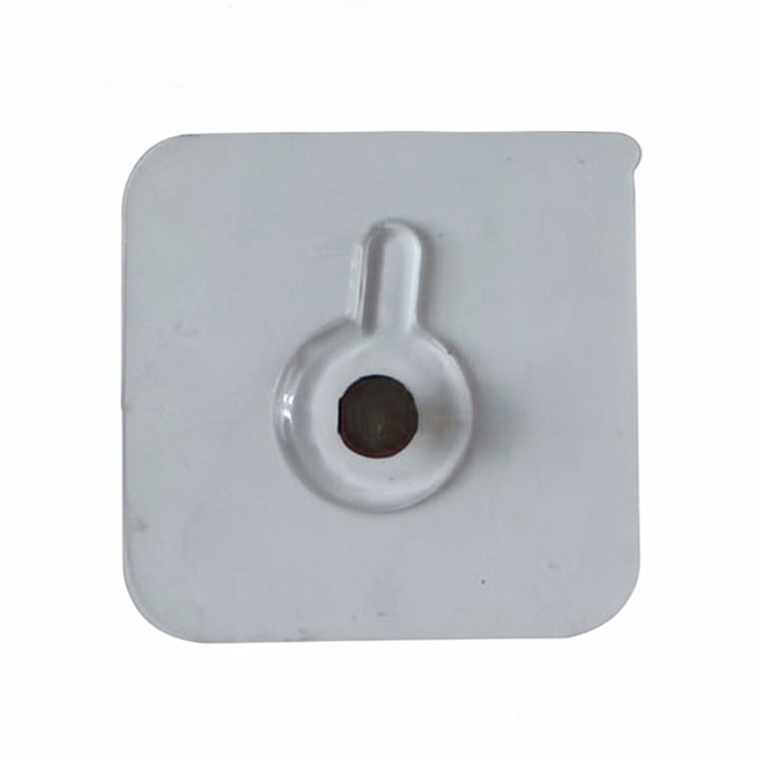 Transparent adhesive wall hook supporting a bag