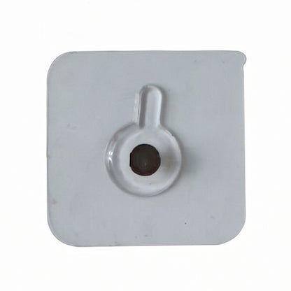 Transparent adhesive wall hook supporting a bag