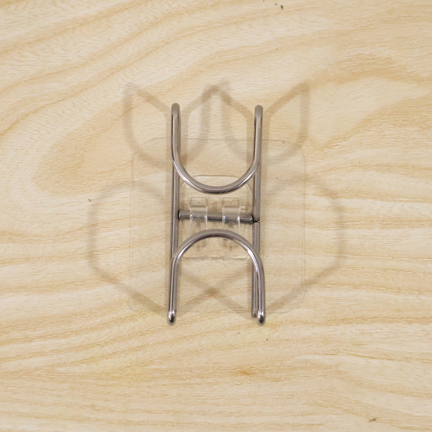 Transparent double loop adhesive wall hook